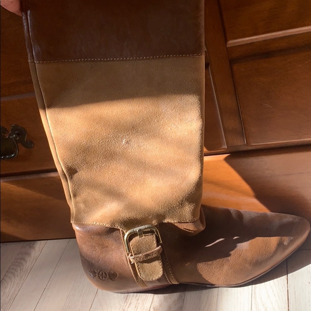 Lucky Brand Mid Calf Camel Colored Boot